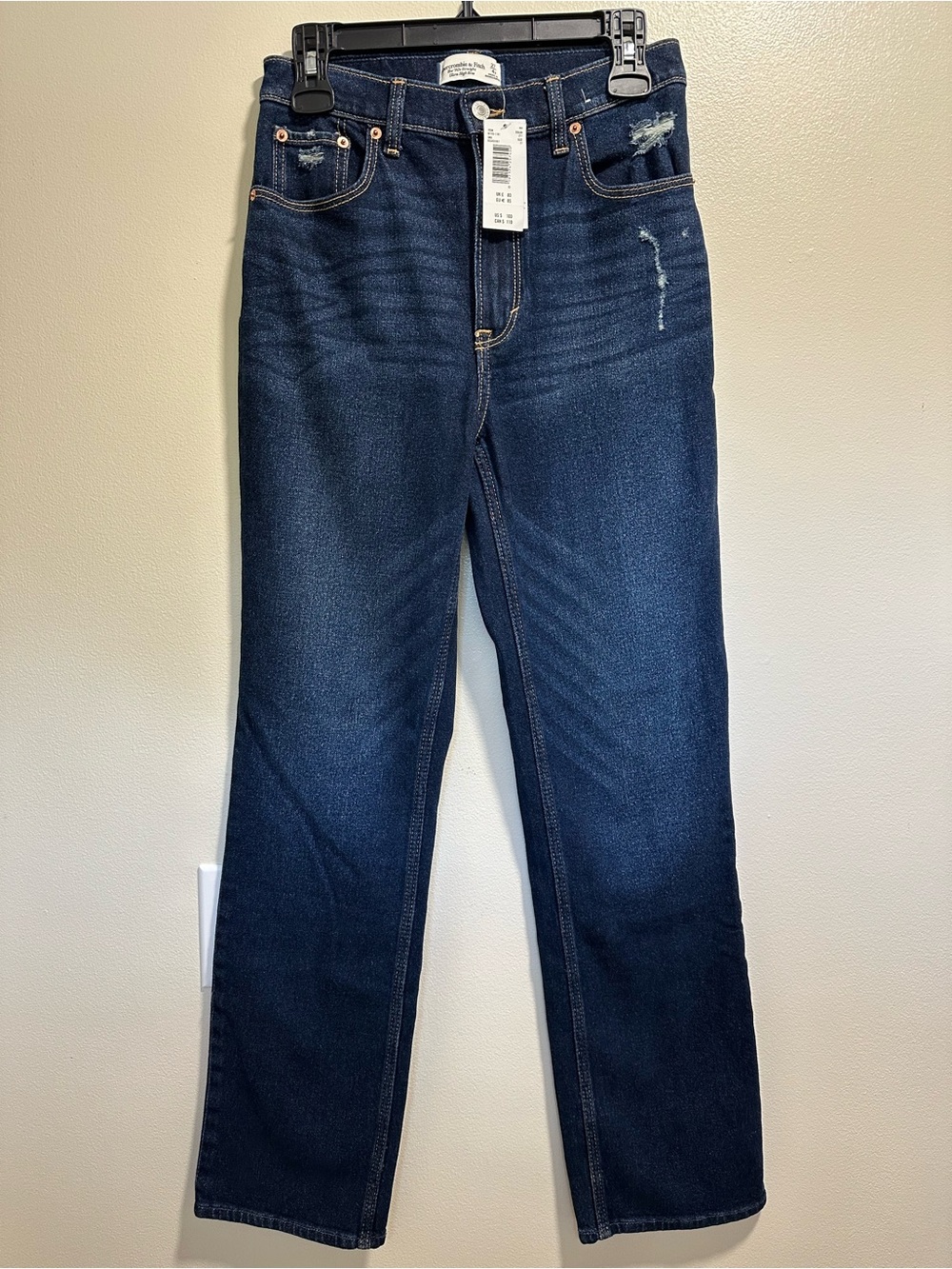 Abercrombie & Fitch Women’s 90’s Straight Ultra High Rise Jeans - Dark Wash